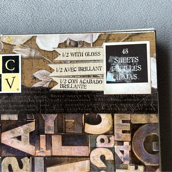 2 for $20 ~ 44 ~ 8 x 8 Printed Cardstock Sheets ~ The Timeless Type Stack Design - Picture 11 of 11